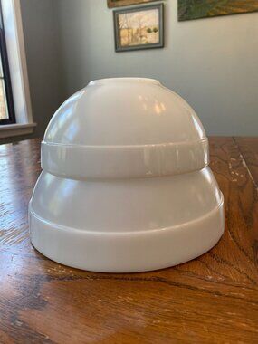 FireKing Milkglass Nesting Bowls - Vintage White Mixing Bowls Set